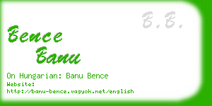 bence banu business card